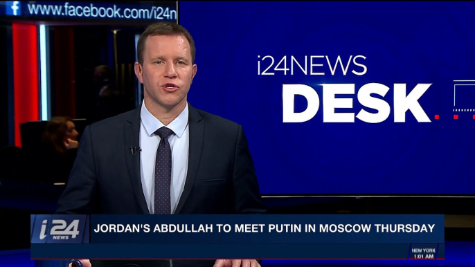 i24NEWS DESK | Jordan's Abdullah to meet Putin in Moscow Thursday | Monday, February 12th 2018