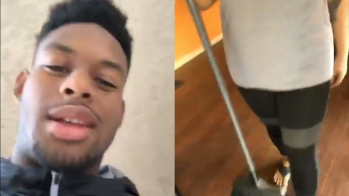 JuJu Smith-Schuster's Mom Tells Him "You Ain't Sh!t," Makes Him Do His Chores