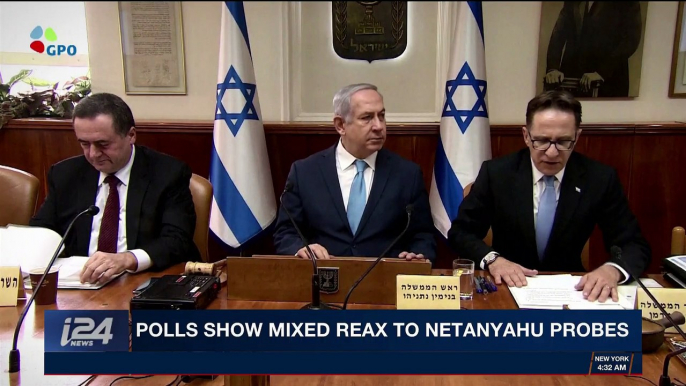 i24NEWS DESK | Polls show mixed reax to Netanyahu probes | Thursday, February 15th 2018