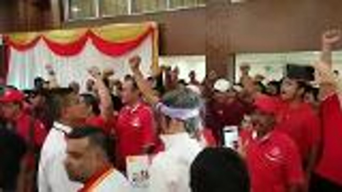 Pribumi members protest seats allocation at Negri Sembilan Pakatan Harapan convention