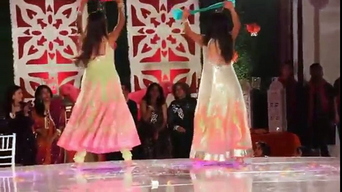 Indian Wedding Girls Dancing At Marriage Hall