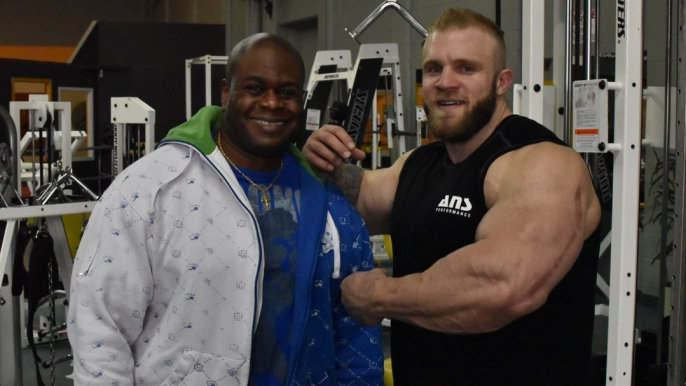 Ottawa Personal Trainer Freddy Palmer Workout With Client Iain Valliere, IFBB Pro. Bodybuilding. Muscle Mass.