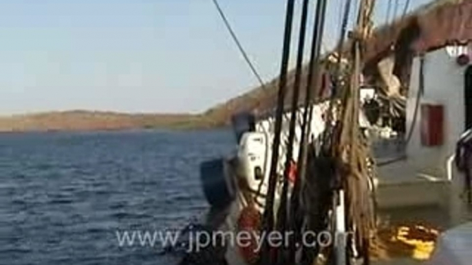 Galapagos Islands travel: Island survey from the ship.