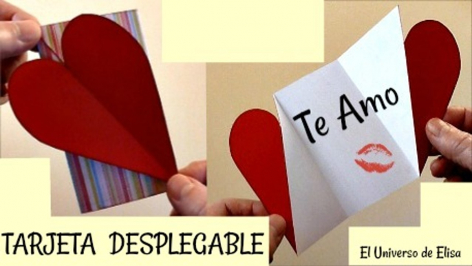 Tarjeta para San Valentín, Tarjeta  Desplegable, Regalos para San Valentín