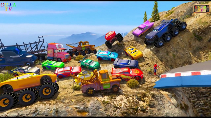 Cars 3 Colors Jackson Storm LIGHTNING MCQUEEN MONSTER TRUCK Dinoco Cruz Ramirez Cars 3 Spiderman