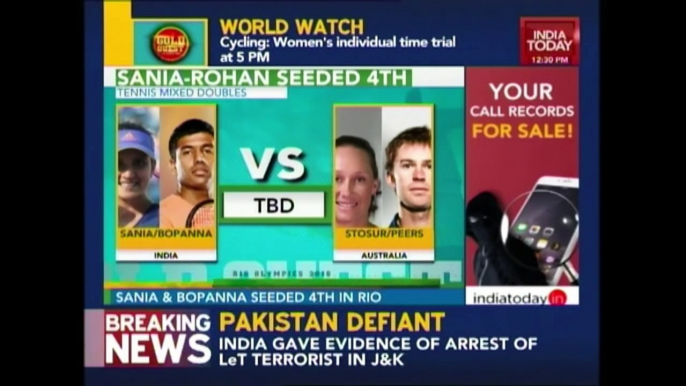 India's Mixed Doubles, Sania Mirza And Bopanna To Take On Australia
