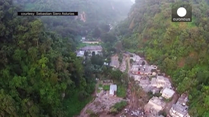 Drone footage illustrates Guatemala landslide devastation