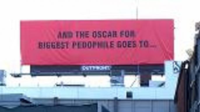 Hollywood Billboards Hijacked by Street Artist: "Oscar for Biggest Pedophile Goes to..." | THR News