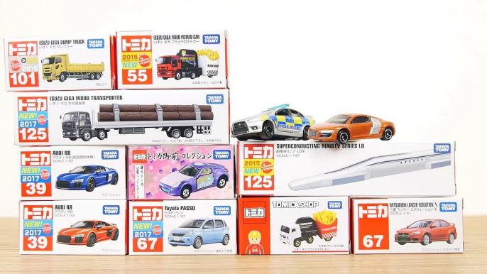 トミカ 新作トミカ 6台 トヨタ パッソ アウディ R8 いすゞ ギガ 日産 フェアレディZ ／Tomica, Tomica Toyota, Nissan, ISUZU, AUDI