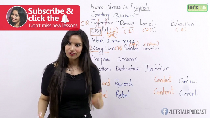 WORD STRESS & INTONATION in English- Improve your English pronunciation | Speak Fluent English