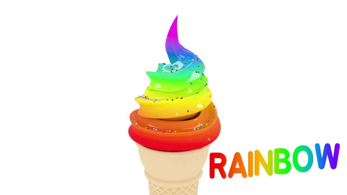 Learning Colors with 3D Colorful Ice Cream for Kids