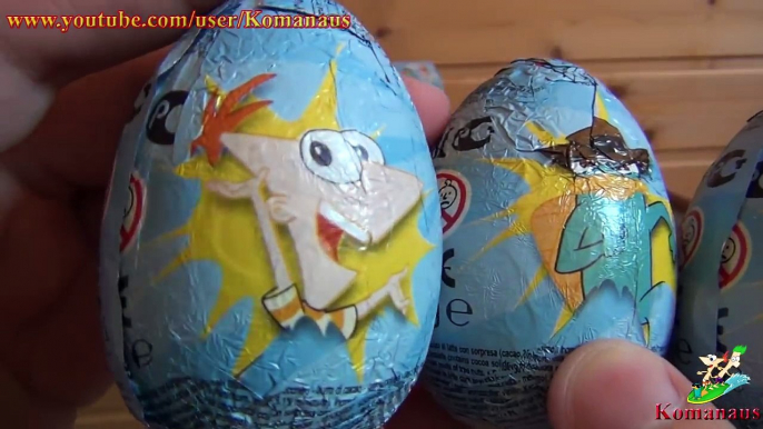 Phineas and Ferb Surprise Eggs Disney Chocolate eggs Финес и Ферб шоколадные яйца Дисней