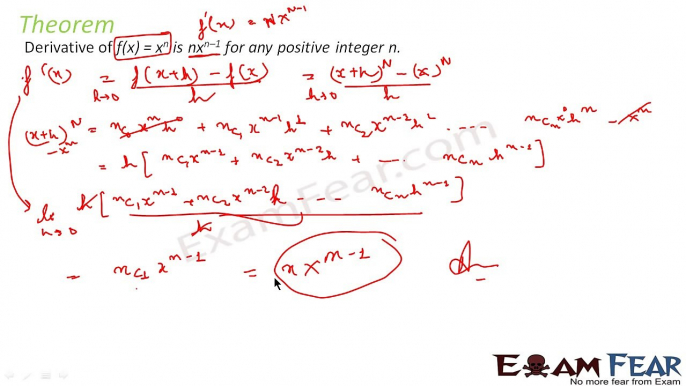 Maths Limits and Derivatives part 18 (Derive derivation of x^n ) CBSE class 11 Mathematics XI