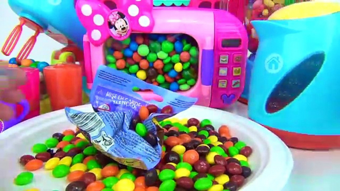 Just Like Home Kitche Appliance Deluxe Set, Minnie Mouse Microwave Full Of M&Ms, Slime, Toys / TUYC