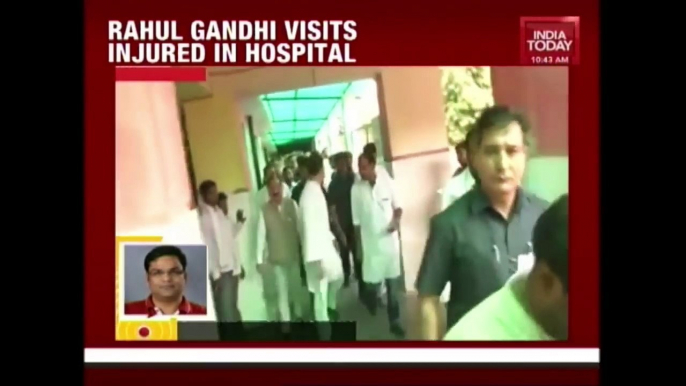 Rahul Gandhi Meets NTPC Boiler Blast Victims & Family In Rae Bareli