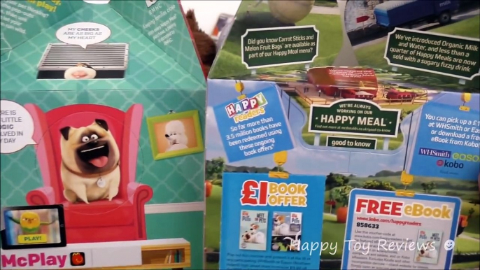 2016 McDONALDS THE SECRET LIFE OF PETS MOVIE HAPPY MEAL TOY BOXES USA VS UK COMPLETE SET COLLECTION