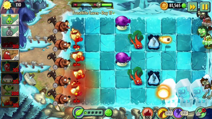 Plants vs Zombies 2 Mod Primal REPEATER VS FIRE PEASHOOTER Game PVZ 2