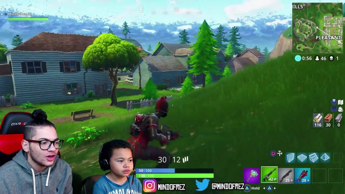 1 KILL = 3 FREE SKINS FOR MY 9 YEAR OLD LITTLE BROTHER! 9 YEAR OLD PLAYS SOLO FORTNITE BATTLE ROYALE