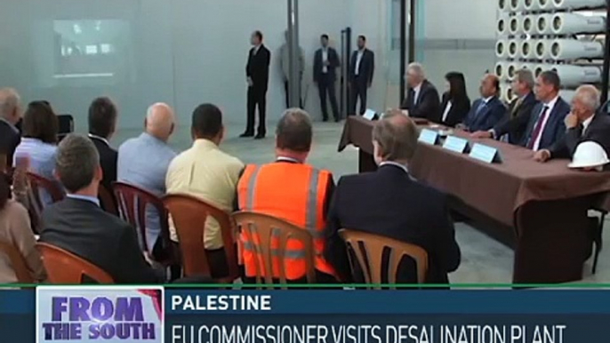 European Union Commissioner Visits Gaza's Desalinization Plant