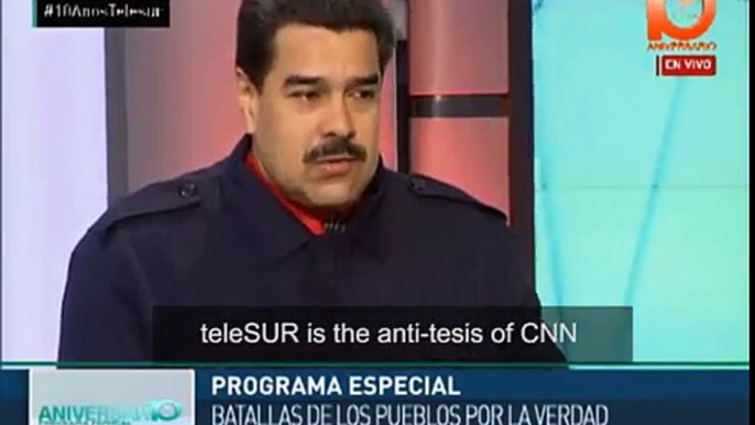 Nicolás Maduro: "teleSUR is the anti-tesis of CNN"