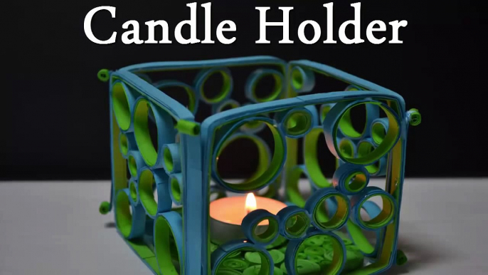 Paper Quilling Art- How to make a Candle Holder - Birthday Gift Ideas - DIY Crafts Tutorials