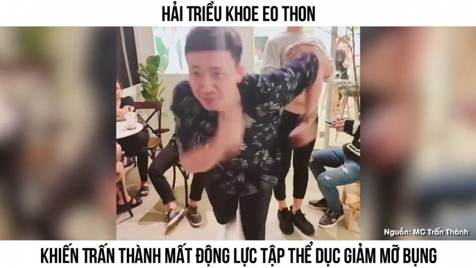 Hải Triều khoe eo thon khiến Trấn Thành mất động lực tập thể dục giảm mỡ bụng