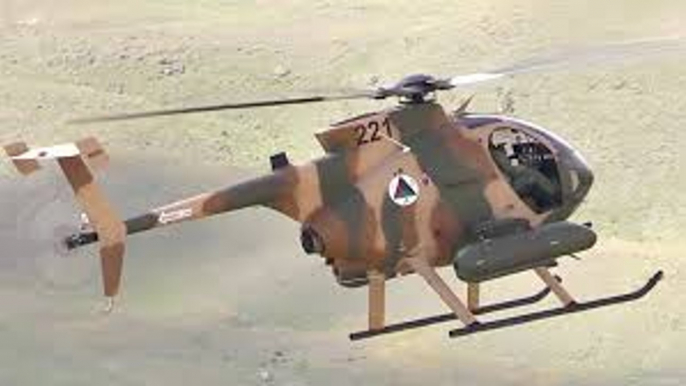MD-530 Close Air Attack Helicopters Machine Gun Strafing Runs