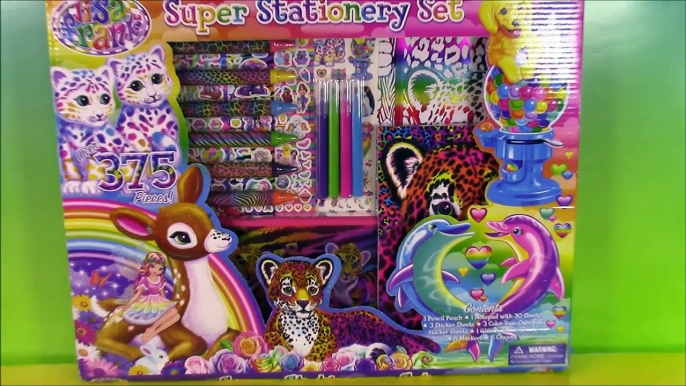 Lisa Frank Super Stationery Set! Stickers Tattoos Pencil Case! Shopkins Projector Pen! Unboxing