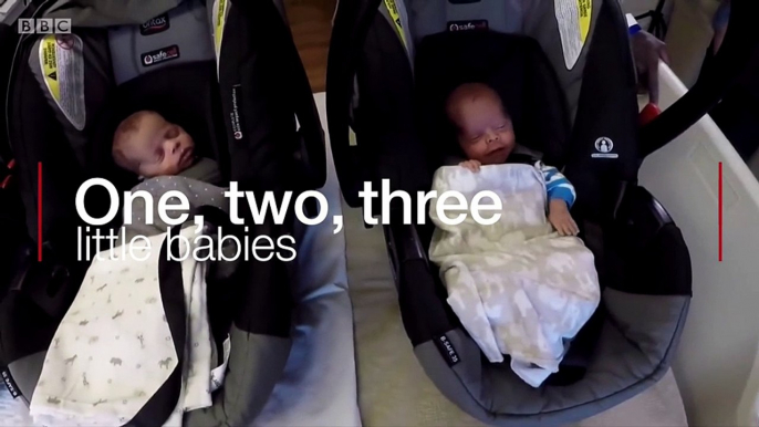 Rare identical triplets go home in Kansas City, Missouri