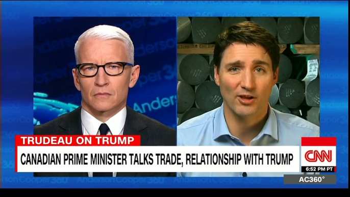 Prime Minister of Canada Justin Trudeau One-on-One with Anderson Cooper talks Trade, Relationship with President Donald Trump. @JustinTrudeau @realDonaldTrump #CNN #AC360 #AndersonCooper