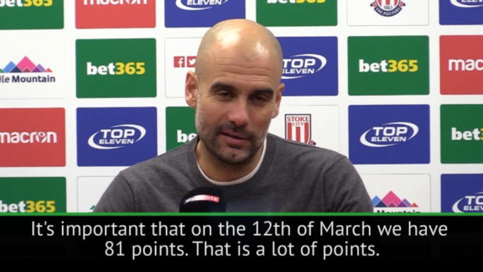 Doesn't matter when City win Premier League title - Guardiola