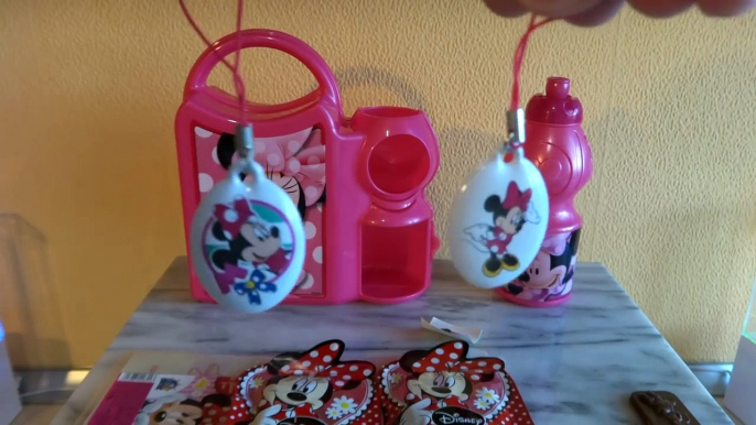 Minnie Mouse Combi Lunch Box Surprise Unboxing Toys Candy Sticker.