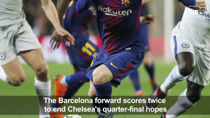 Messi hits 100th Champions League goal as Barca make last eight