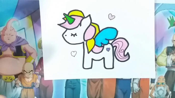 Como desenhar UNICÓRNIO kawaii-comment dessiner une licorne, cómo dibujar unicornio -  how to draw unicorn