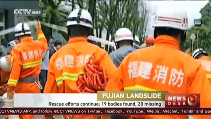 Fujian landslide: 19 bodies found, 20 still missing as rescue efforts continue