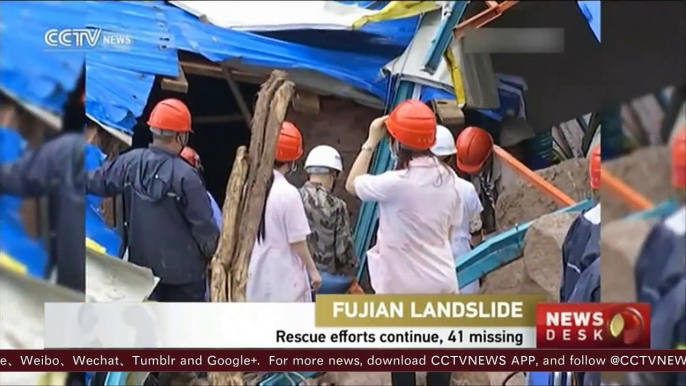 Fujian landslide: Rescue efforts continue with 41 people still missing