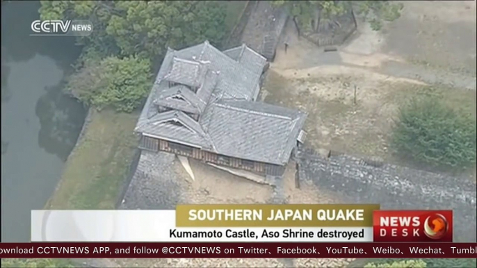 Japan’s Kumamoto Castle, Aso Shrine destroyed by quake