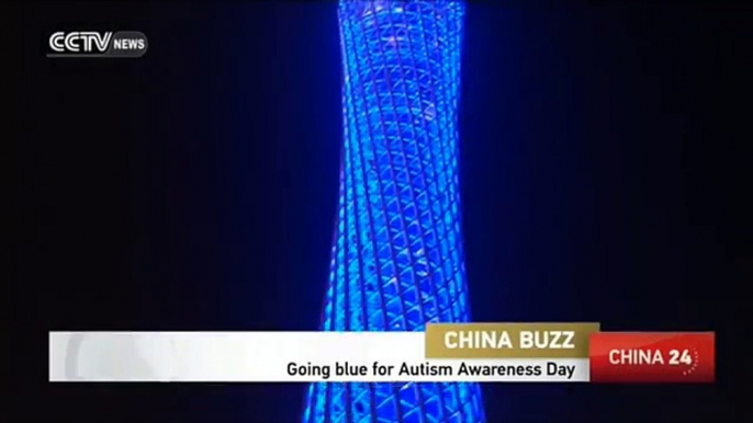 Local landmarks in China lit up for Autism Awareness Day