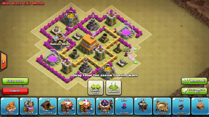 Clash of Clans TH6 Tropy/Clan War Base - COC Town Hall 6 Best Defense Strategy