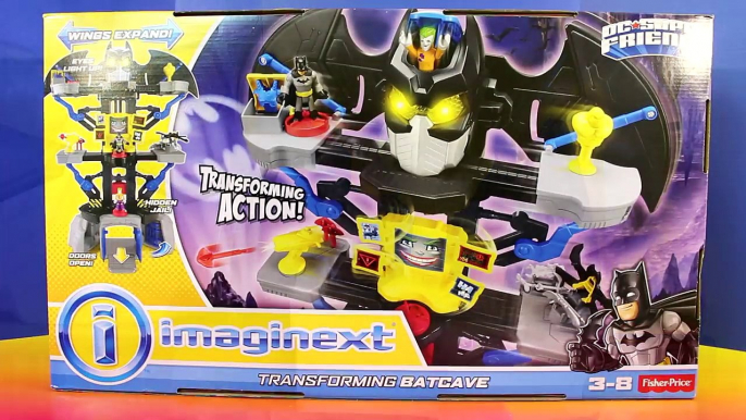 Imaginext Transforming Batcave With Batman & Joker Bane Riddler Try To Destroy Batcave