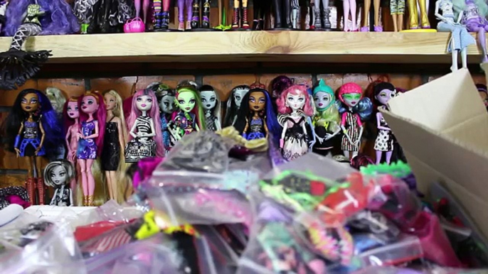 Обзор ОДЕЖДА для кукол Монстер Хай сумки (Monster high). Игра со зрителями Платье для куклы