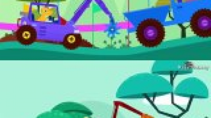 Car Dinosaur Digger Cartoons - Car Monster Truck Cartoons for Children: Emergency Vehicles for Kids