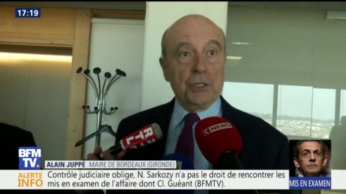 Alain Juppé fait "confiance à Nicolas Sarkozy pour apporter les preuves de son innocence"