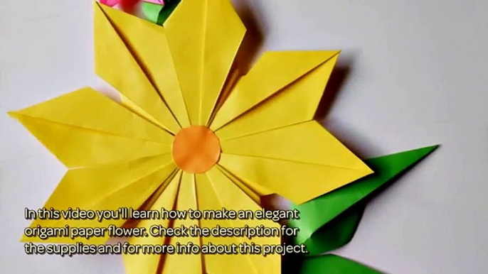 How To Make An Elegant Origami Paper Flower - DIY Crafts Tutorial - Guidecentral