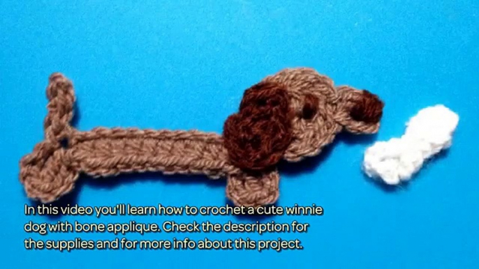 How To Crochet A Cute Winnie Dog With Bone Applique - DIY Crafts Tutorial - Guidecentral