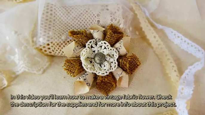 How To Make A Vintage Fabric Flower - DIY Crafts Tutorial - Guidecentral