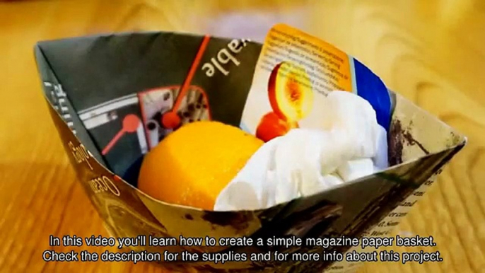 Create a Simple Magazine Paper Basket - DIY Crafts - Guidecentral