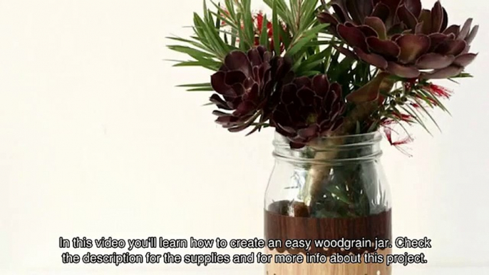 Create an Easy Woodgrain Jar - DIY Crafts - Guidecentral