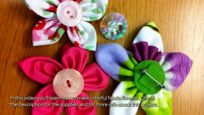 How To Make Colorful Fabric Flowers - DIY Crafts Tutorial - Guidecentral