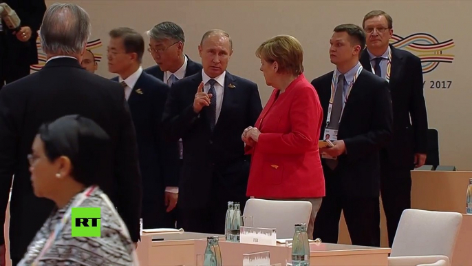 ¿De qué hablaron? Putin conversa con Merkel en el G20